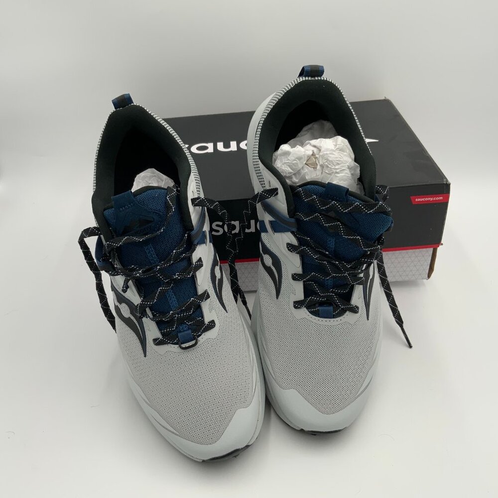 NIB Saucony Men's TR15 Fog / Twilight Gris Athletic Shoes Sneakers Size 10